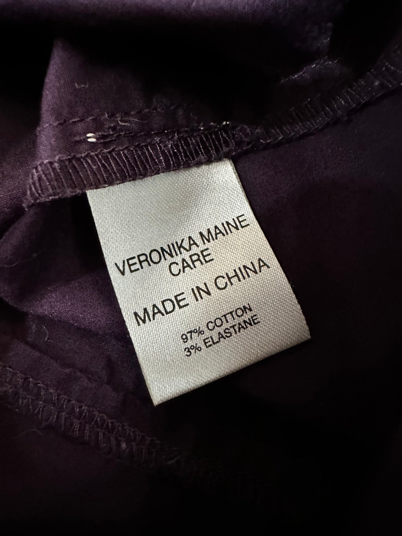 Veronika Maine - Classic Cotton Shirt - Size 6 - Plum Purple