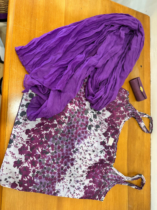 Purple Handbag w Matching Accessories