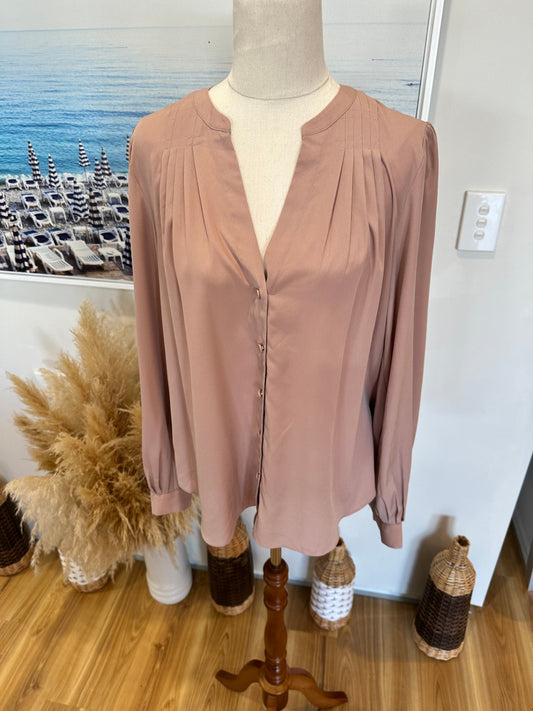 Forever New Blouse - Size 10 - Beige