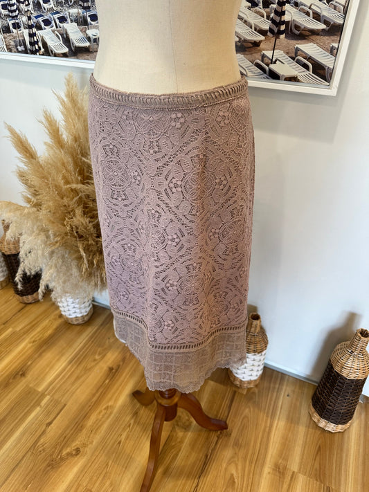 Noa Noa Skirt - Lace Skirt - Size 14 - Lavender