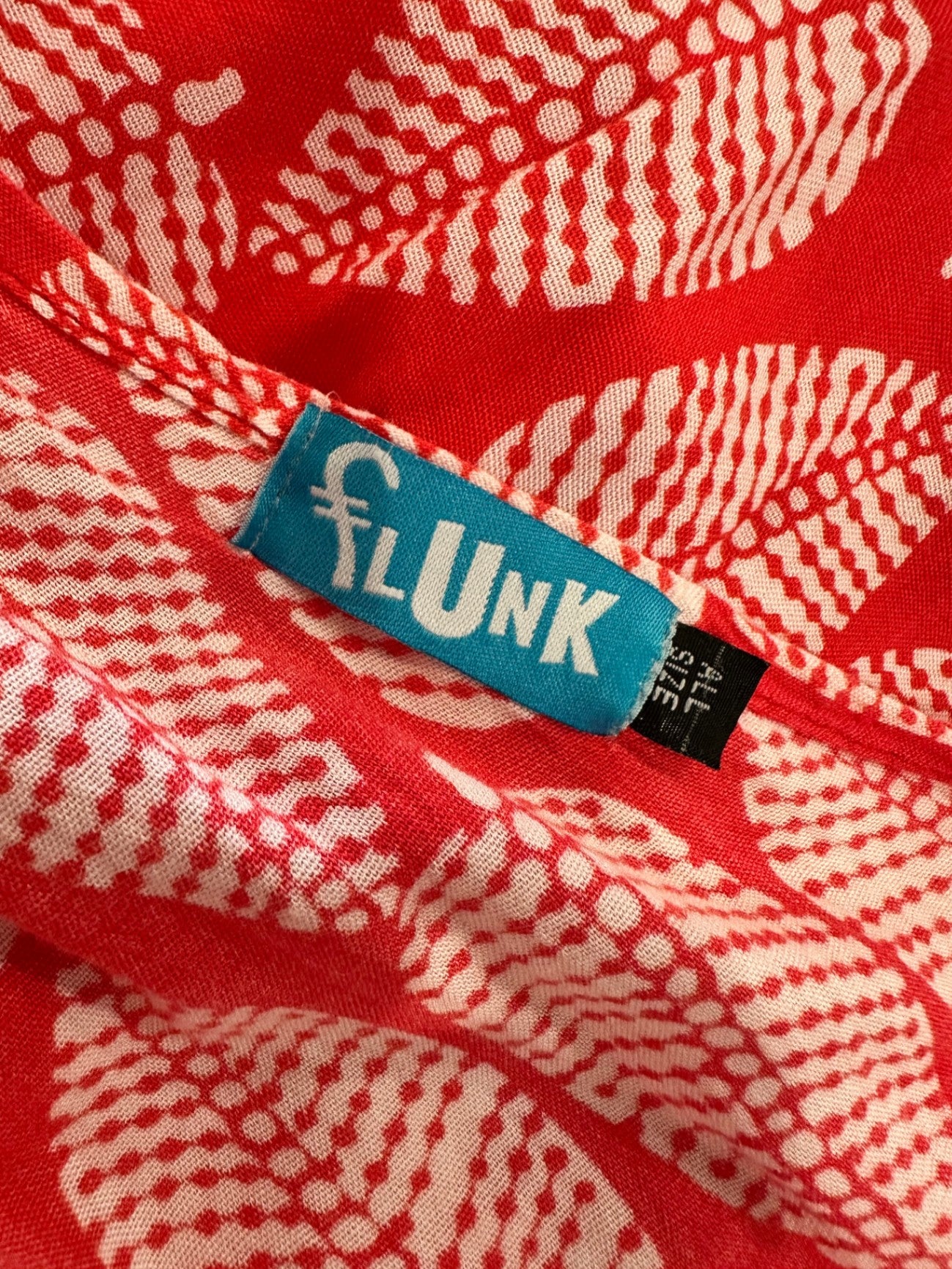 Flunk - Maxi Dress - Small / Medium - Coral and White