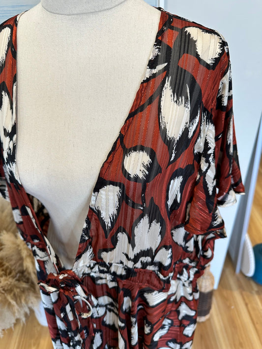 Coco + Belle - Duster Jacket - Extra Large - Brown / Black / Beige