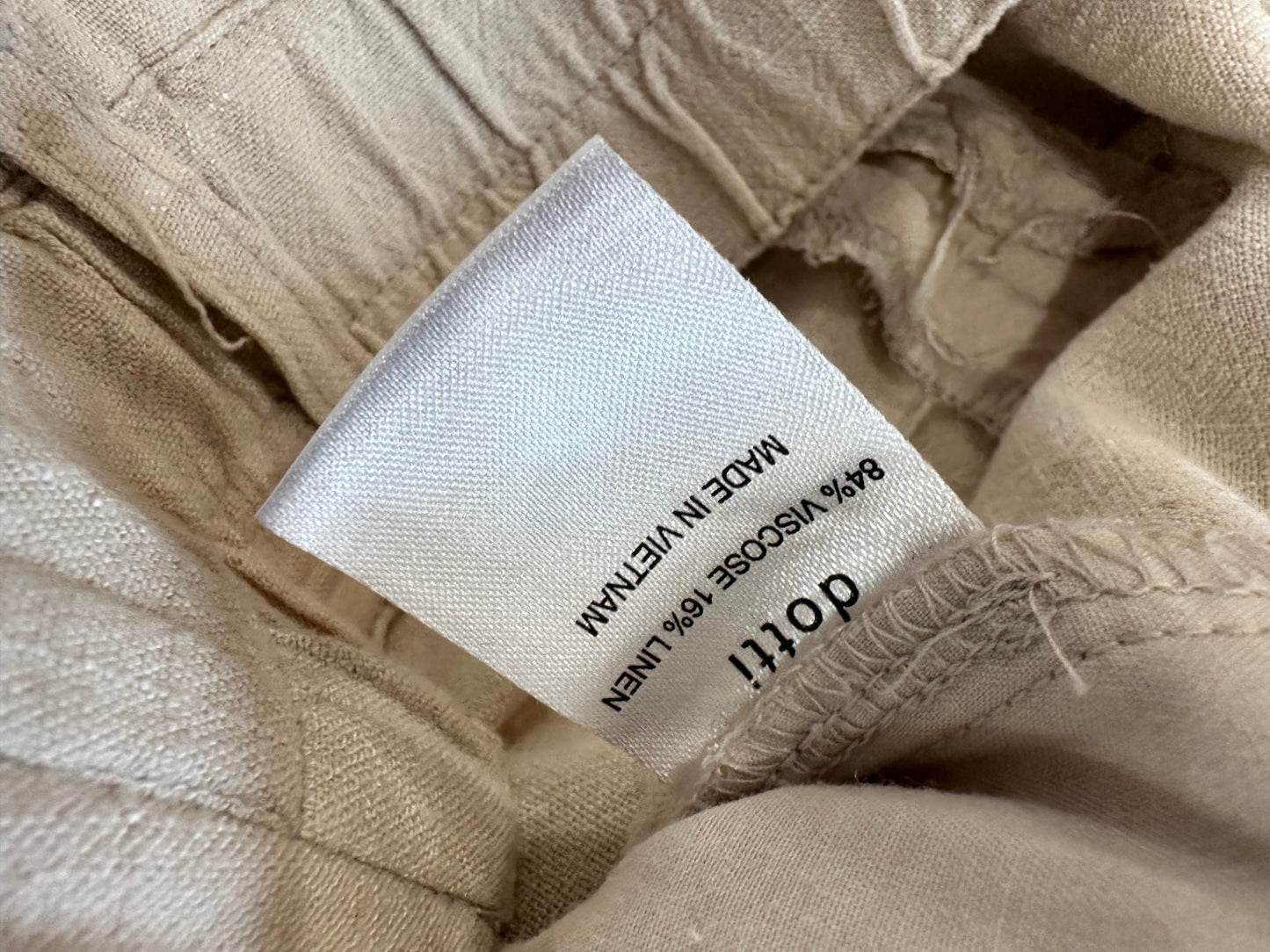 Dotti - Linen Blend Pants - Size 10 - Beige