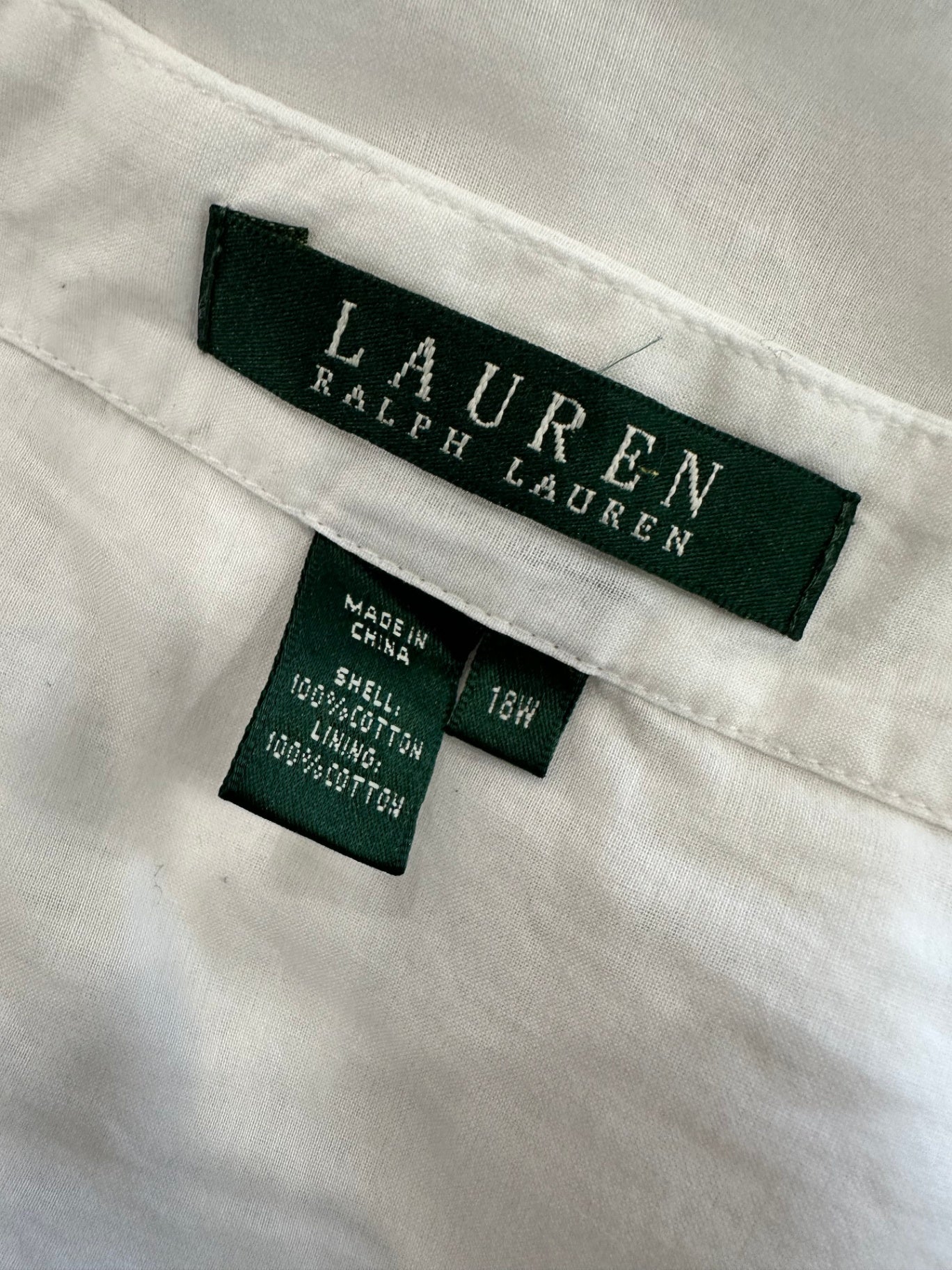 Ralph Lauren - 100% Cotton - Size 18 - Camisole