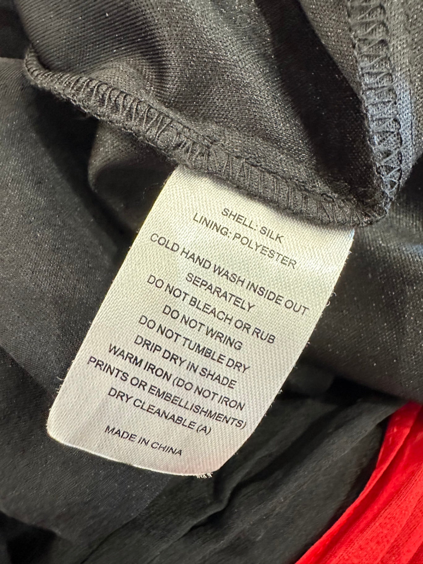 Sans Peur - Silk Blend Dress - Size 22 - Black and Red