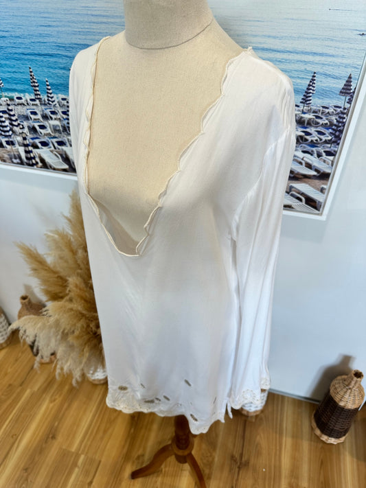 Tigerlily - Bohemian Dress - Size 8 - Cream