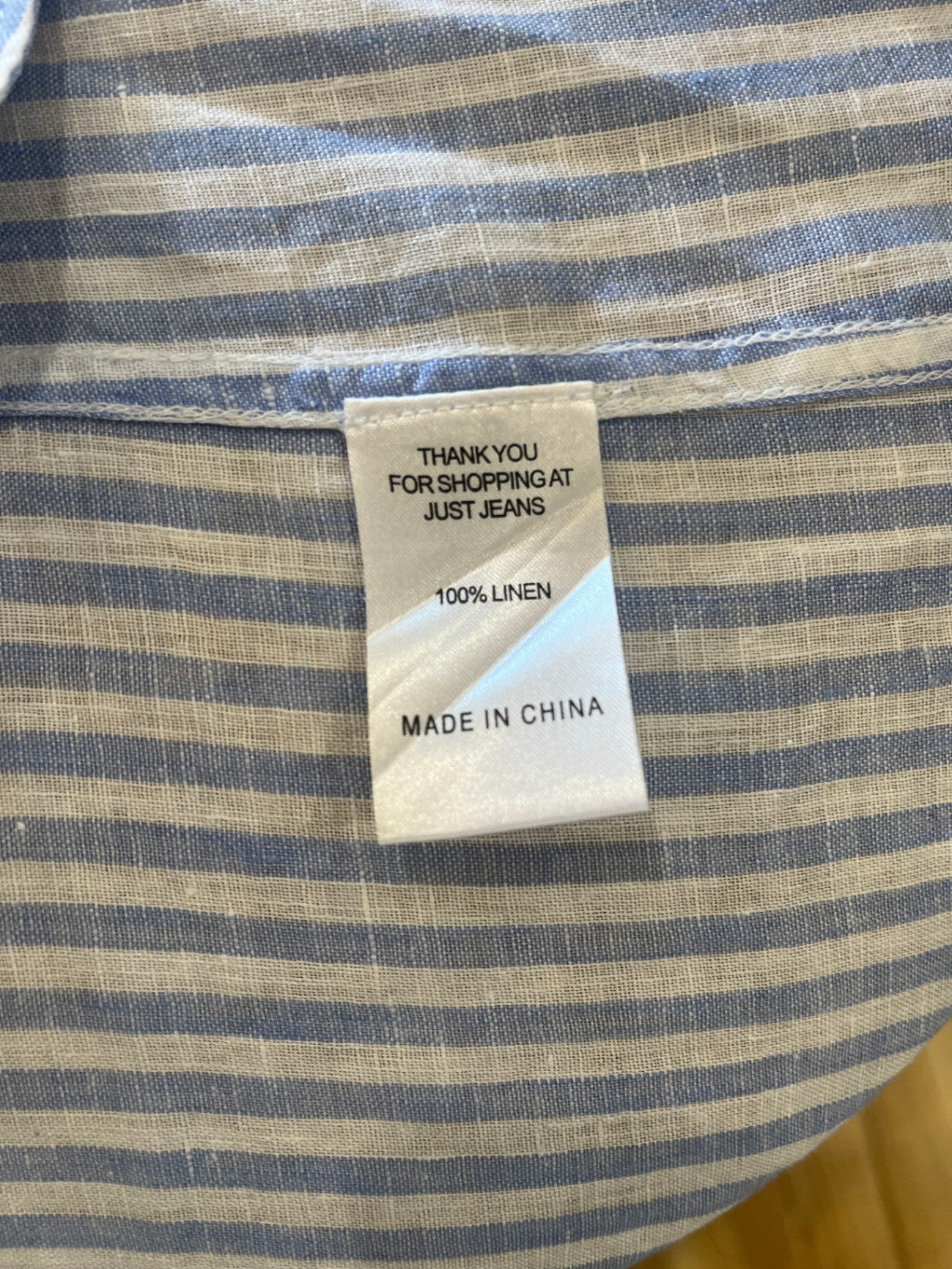 Just Jeans Shirt 12 Blue and white