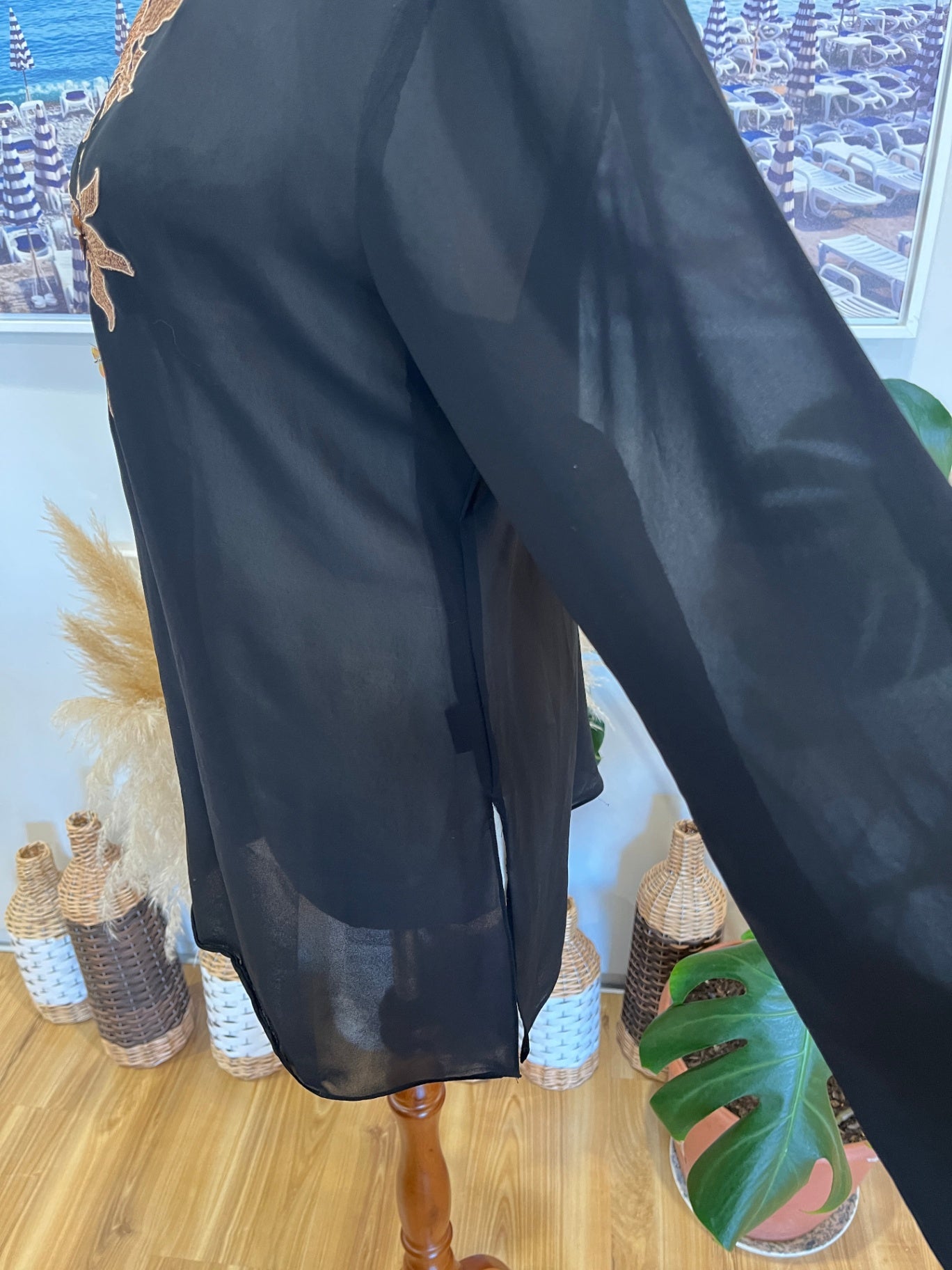 Miraj Black Chiffon Top