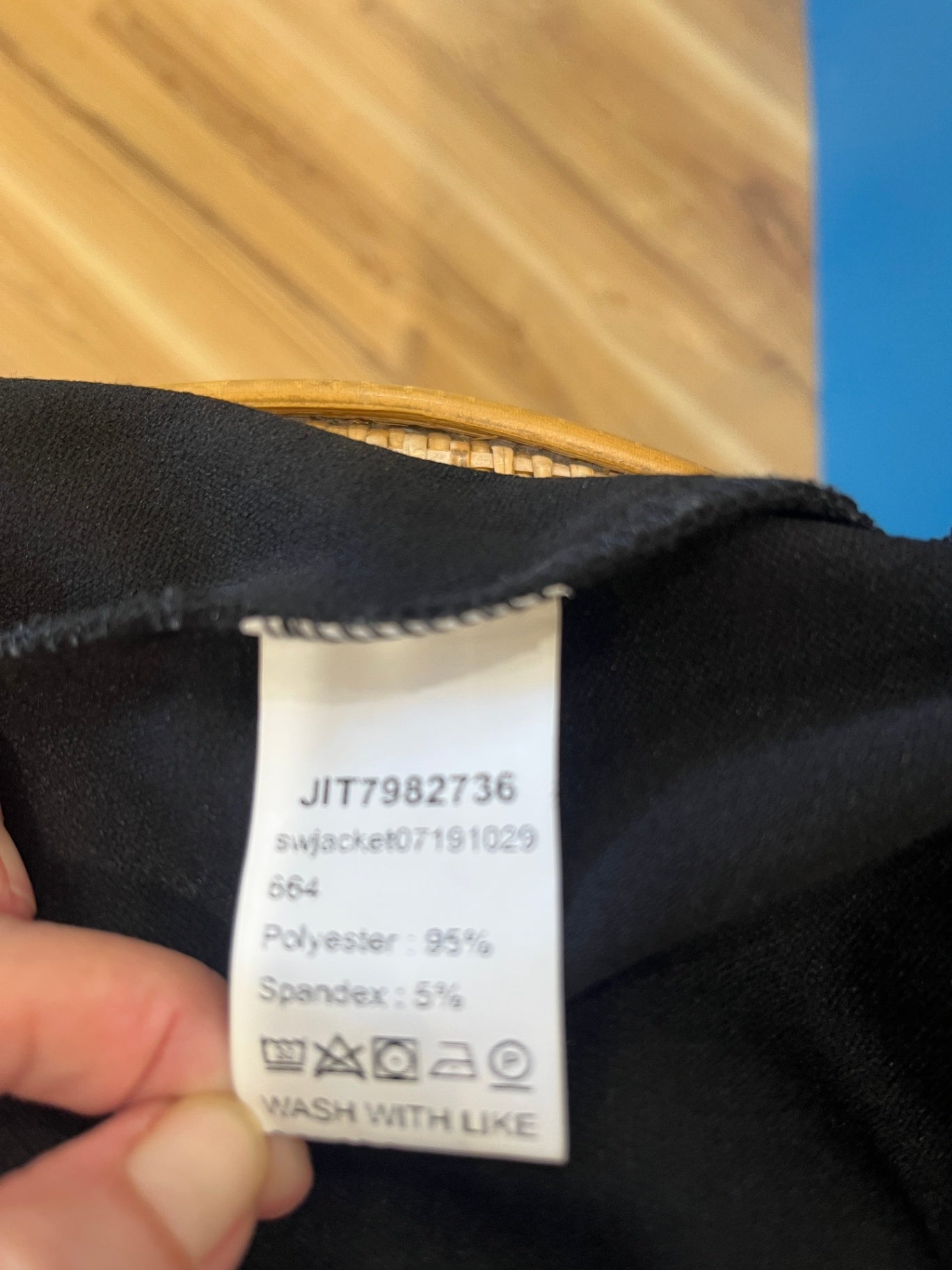 Bomber Style Black Jacket with Embroidery Sleeves Large