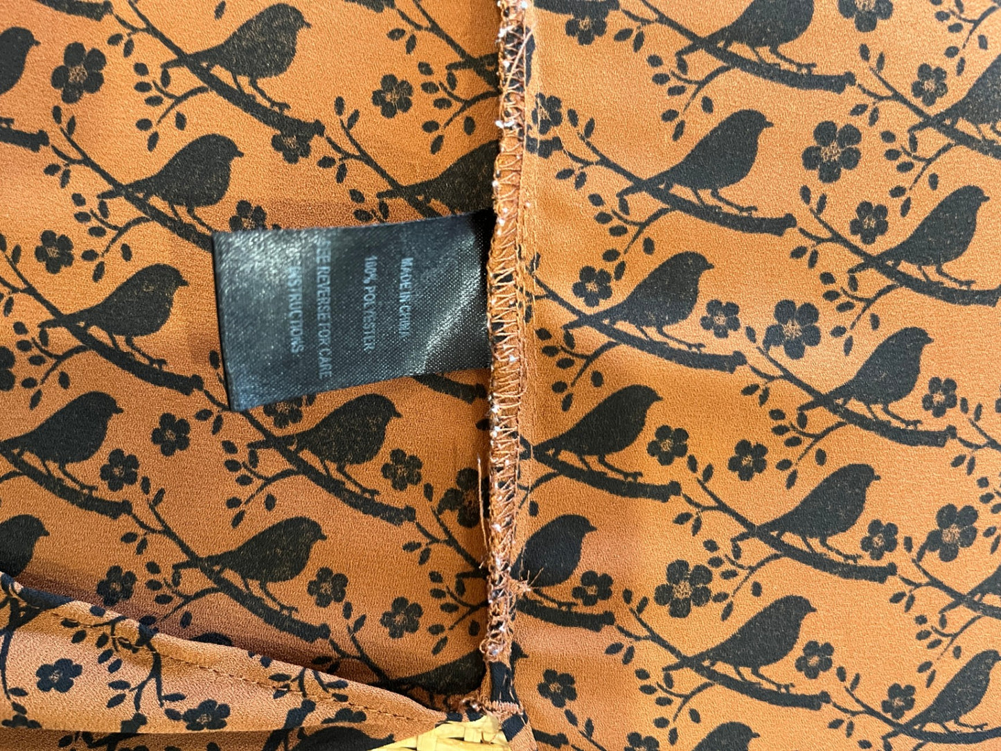 Whistle Blouse Brown with Black pattern Size 12