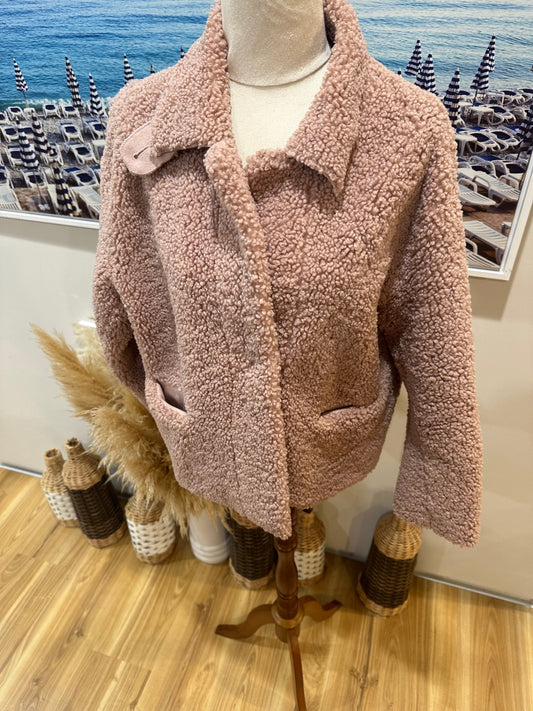 Teddy Coat Blush Pink