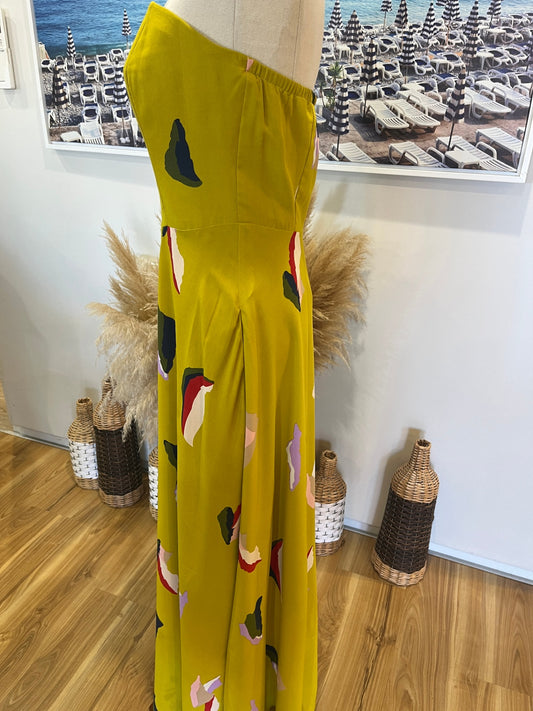 Augustine Strapless Yellow Dress