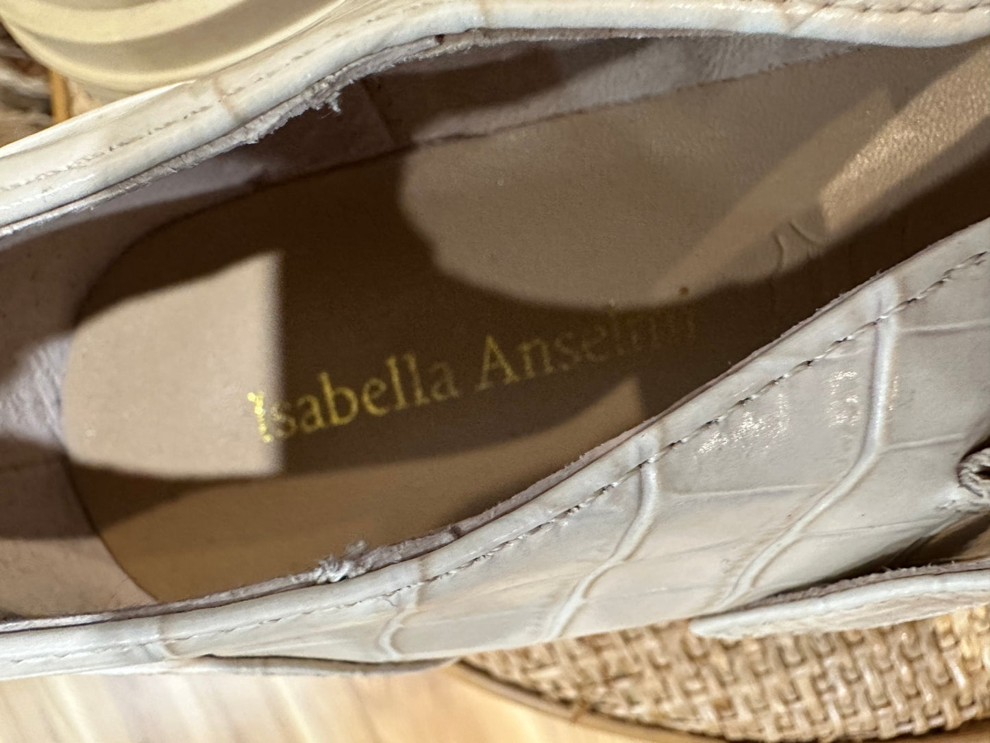 Isabella Anselmi Mary Jane Cream Shoes Size 40