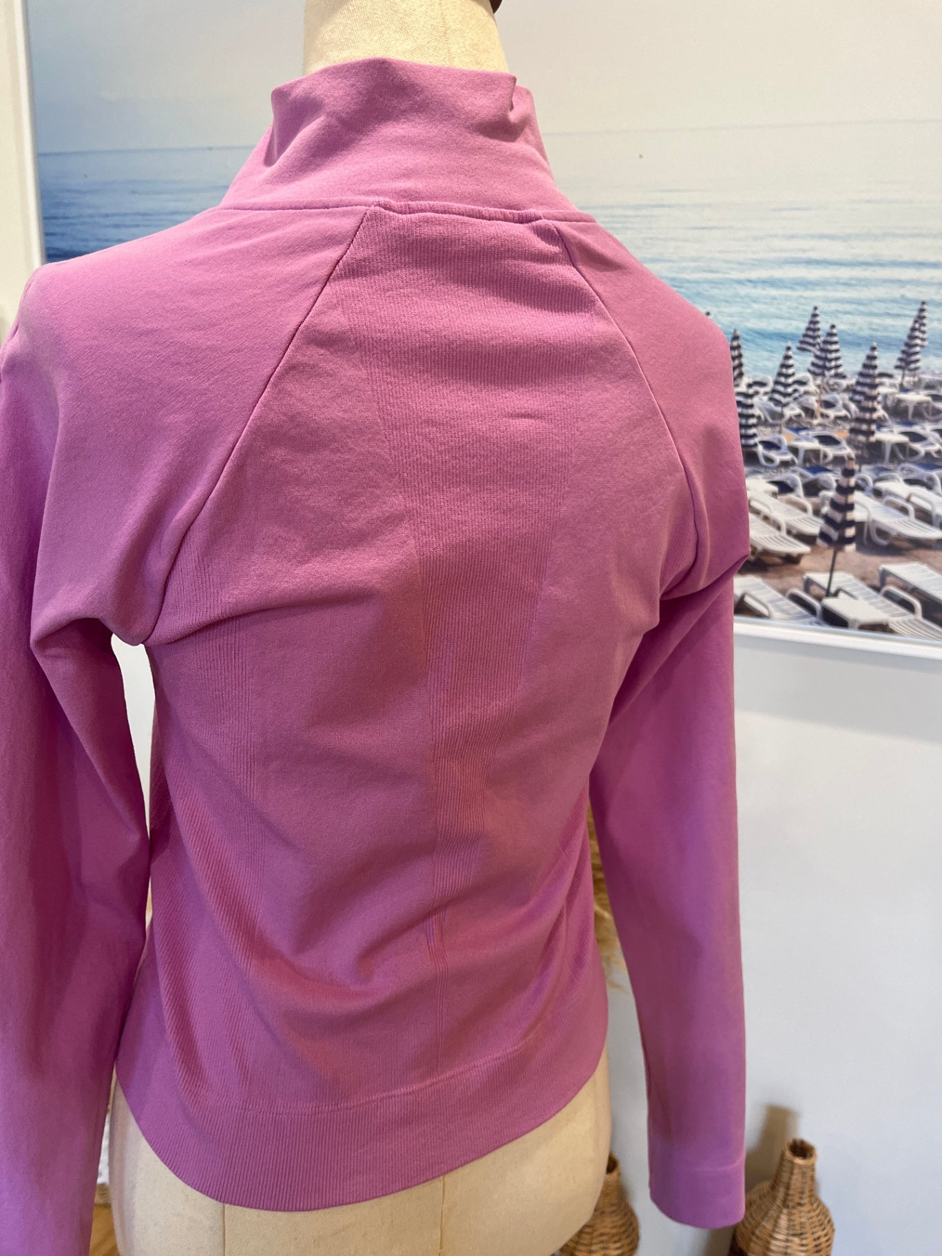 Sports Top Zip Long-sleeve Pink/Purple