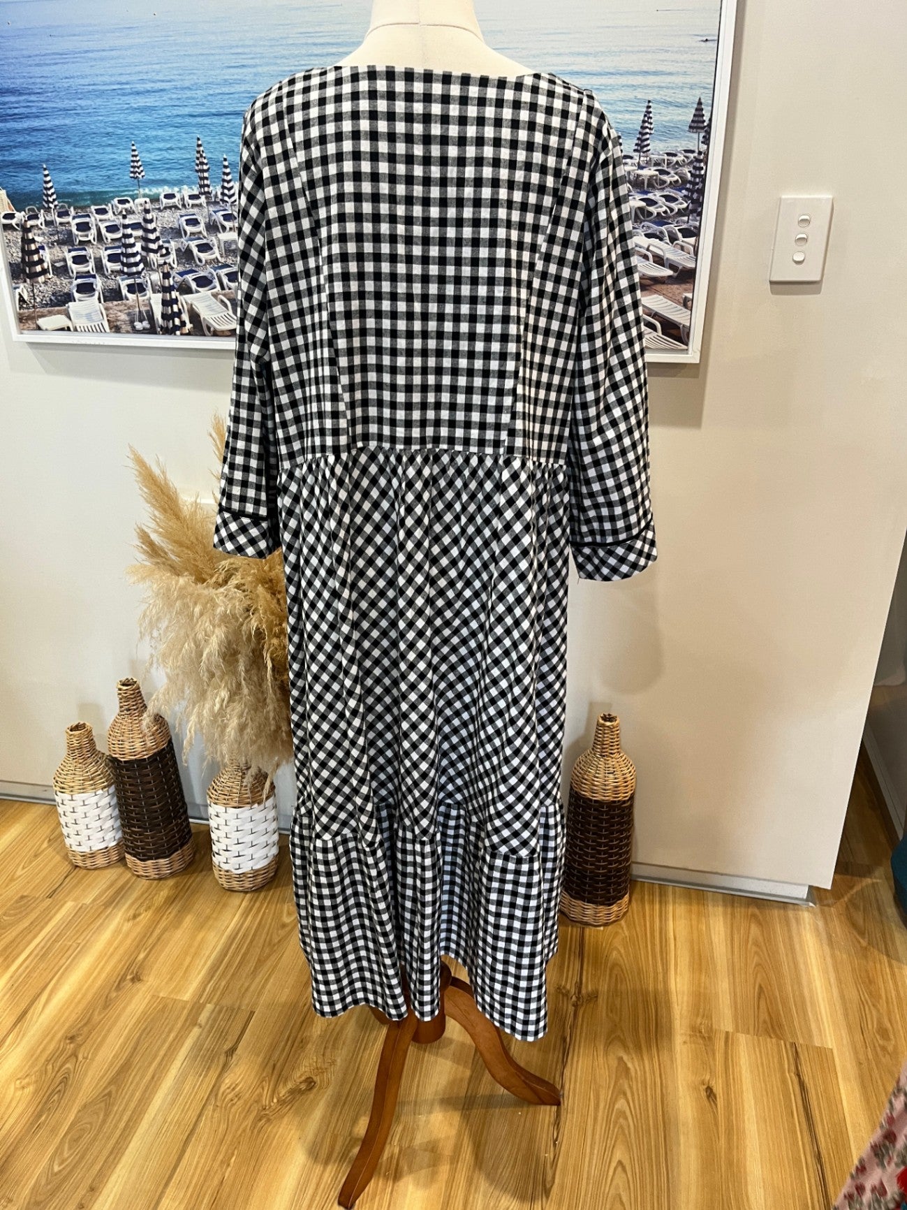Perfectionary Black and White Checkered Dress