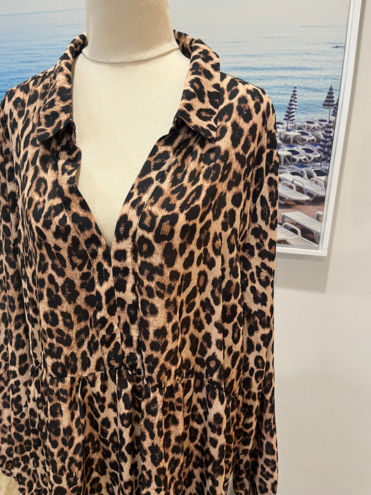 Gloss by Shine On Dress Leopard print Size 20
