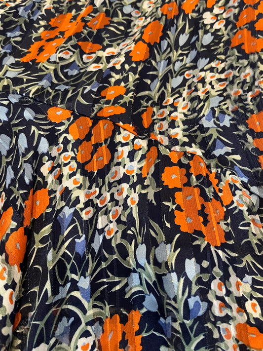 Stella Royal Skirt Blue/Orange Floral Large