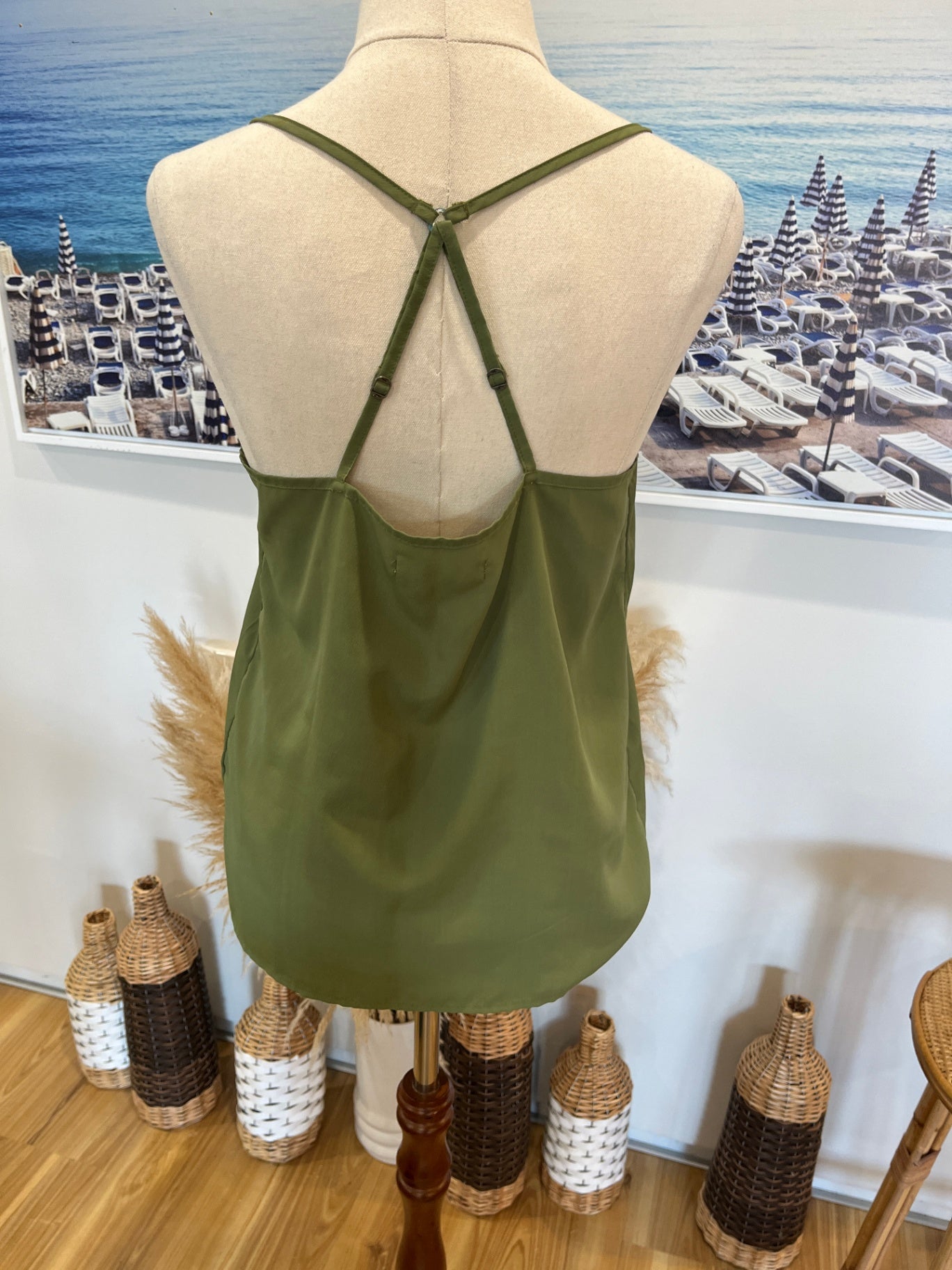 Hollister Tank Top Olive green Small