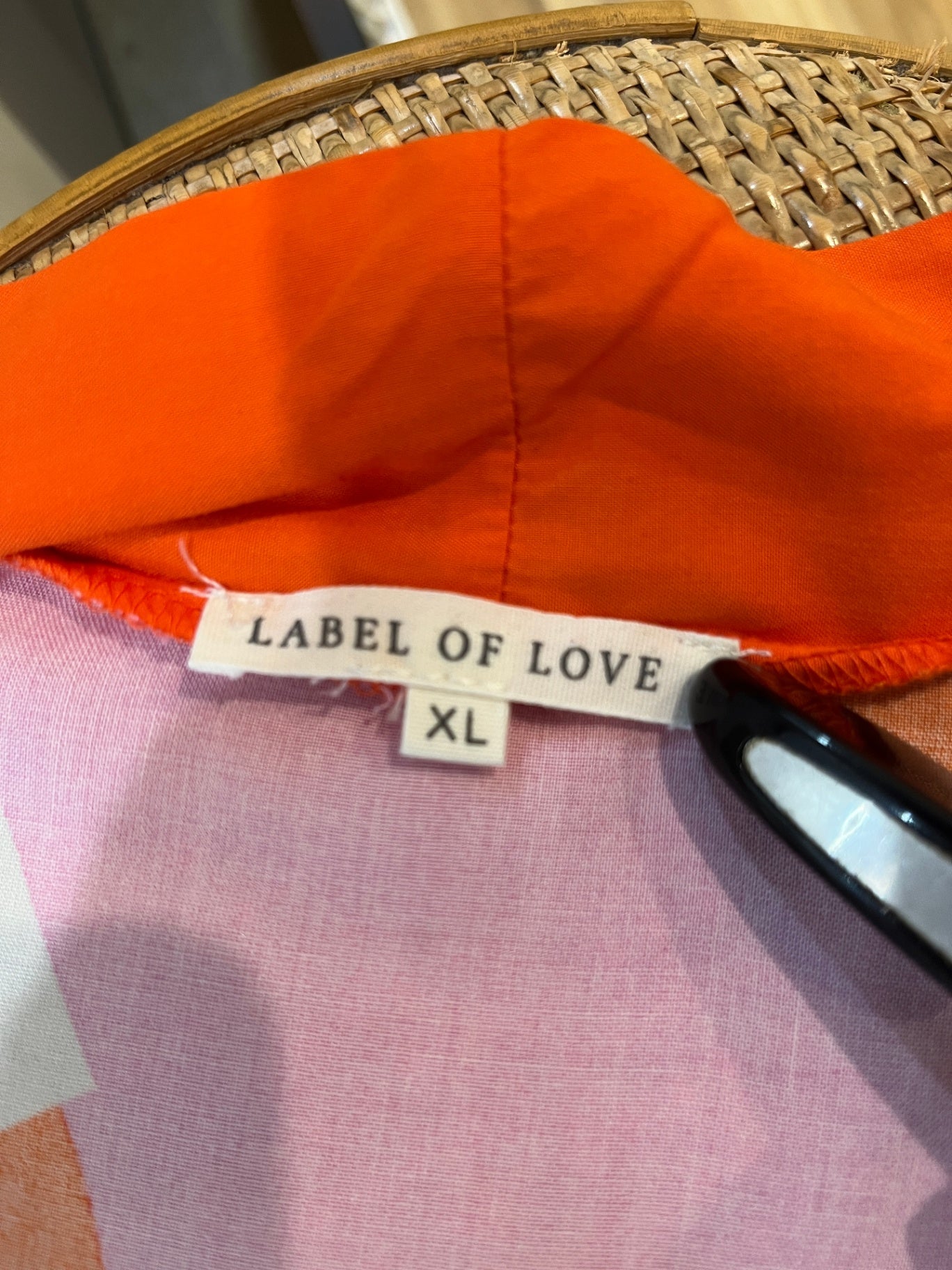 Label of Love Orange Kimono XL