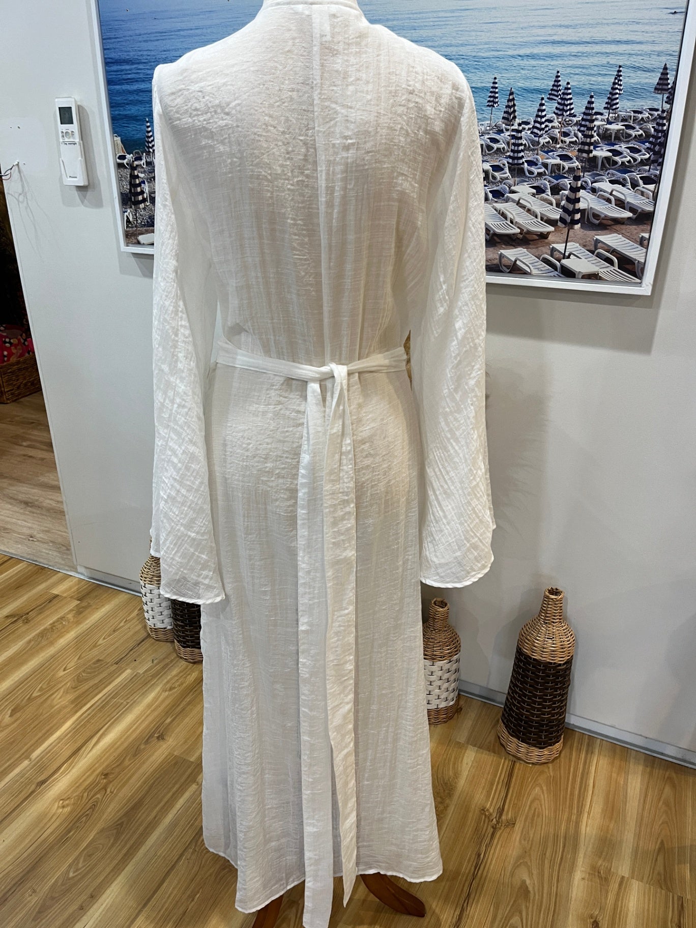 H&M Sheer White Dress Medium