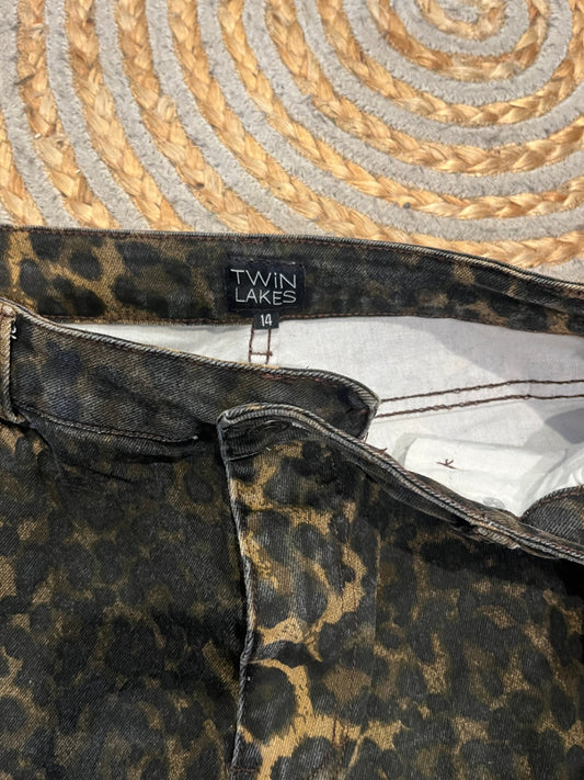 Twin Lakes Leopard Print Pants Size 14
