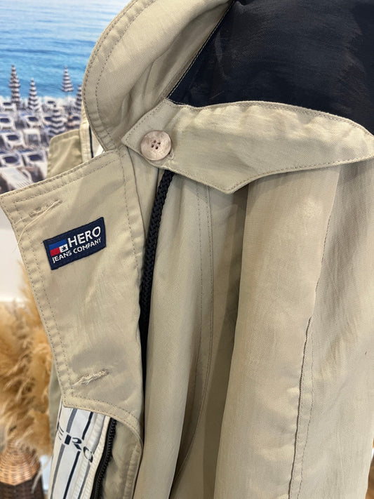 Hero Beige Jacket Detachable Hood Size L