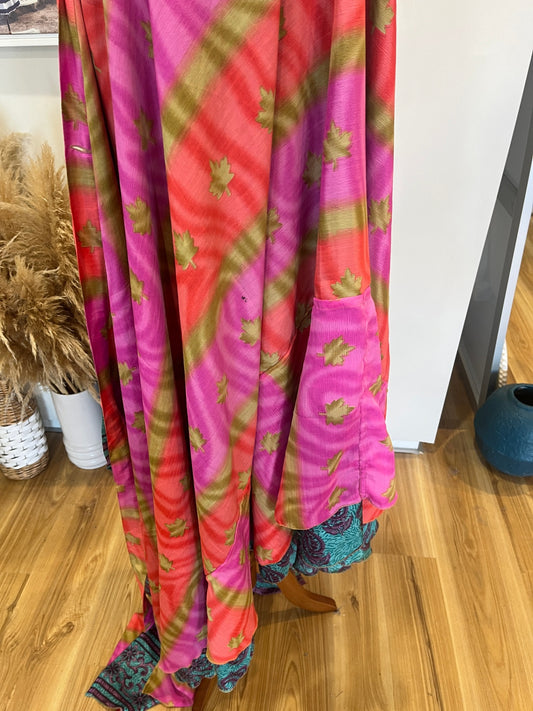 Reversible Wrap Around Multicolored Skirt