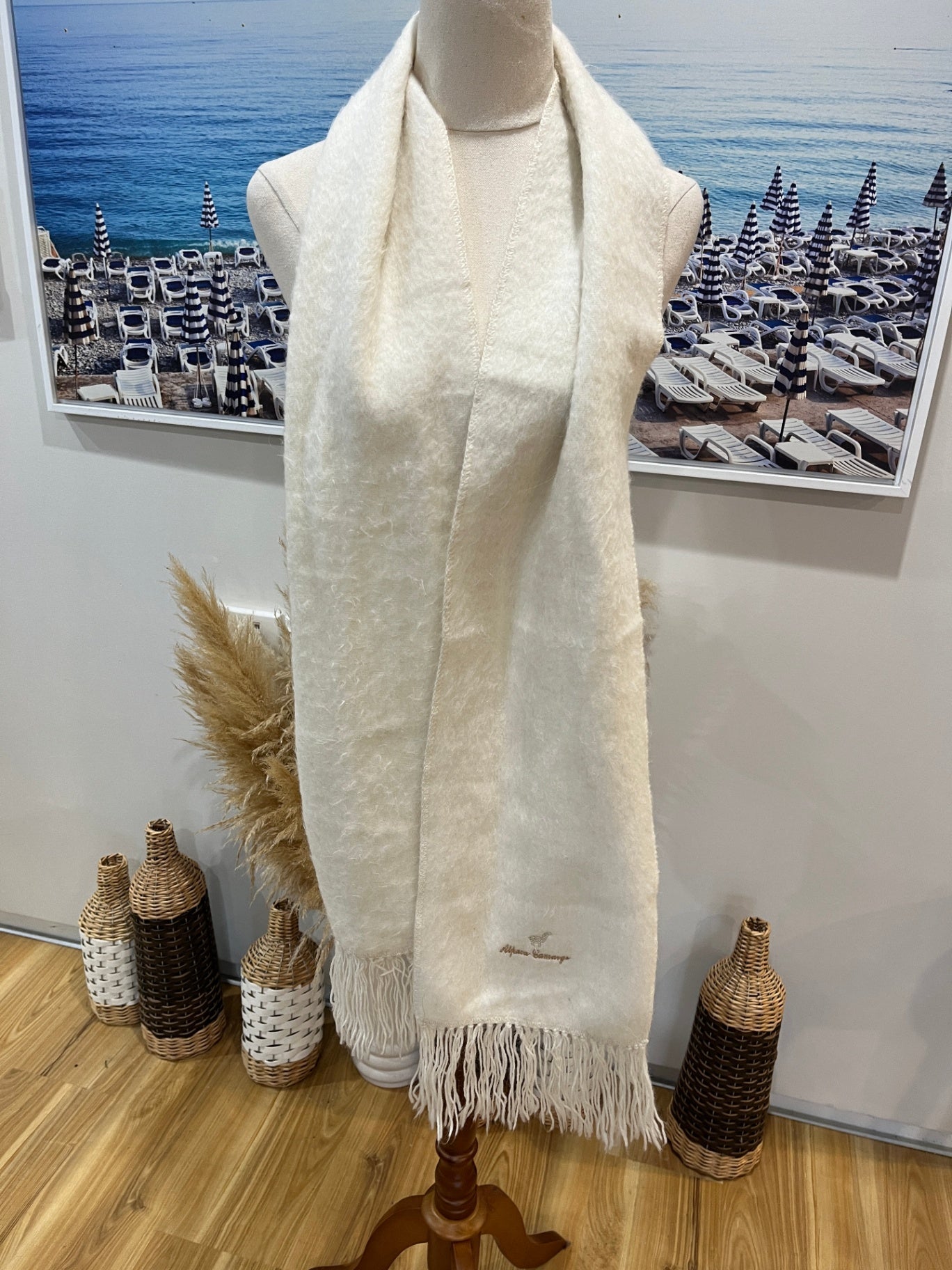 Alpaca Camargo Cream Scarf