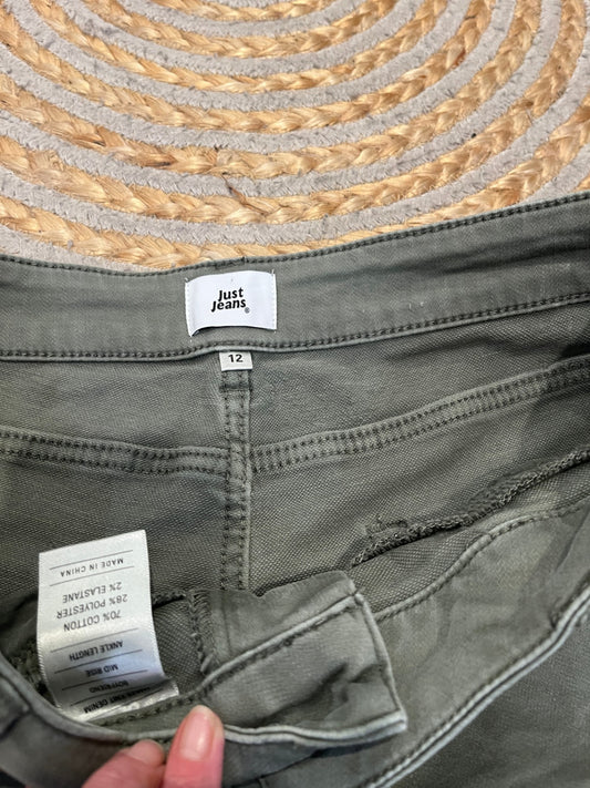 Just Jeans Khaki Green Pants Size 12