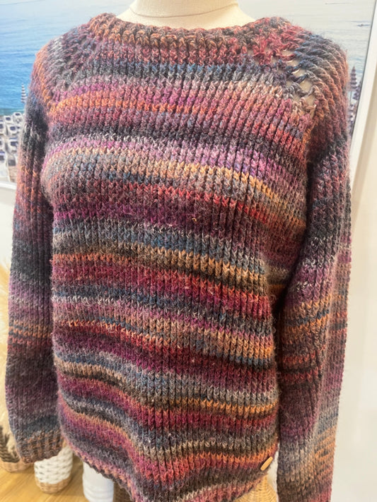 Handmade Jumper - Small / Medium - Pink, purple, orange