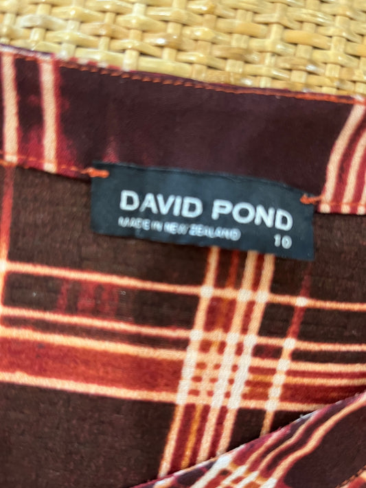 DAVID POND Stylish Plaid Top Size 10