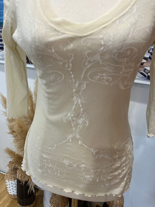 Roisin Dubh Cream Top Size Large