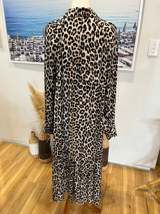 H&M Leopard Print Dress Size Large