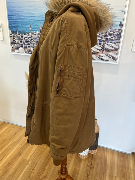 COTTON:ON Hooded Jacket, Tan Size 14