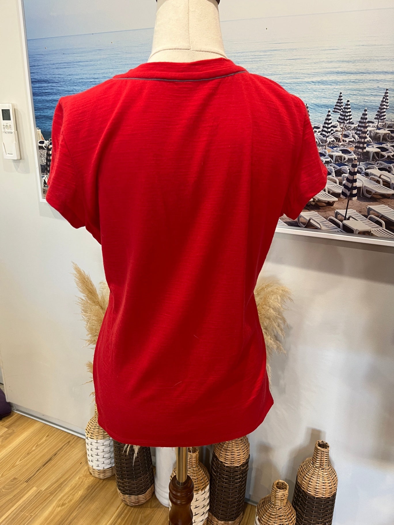 Vibrant Red T-Shirt Size M