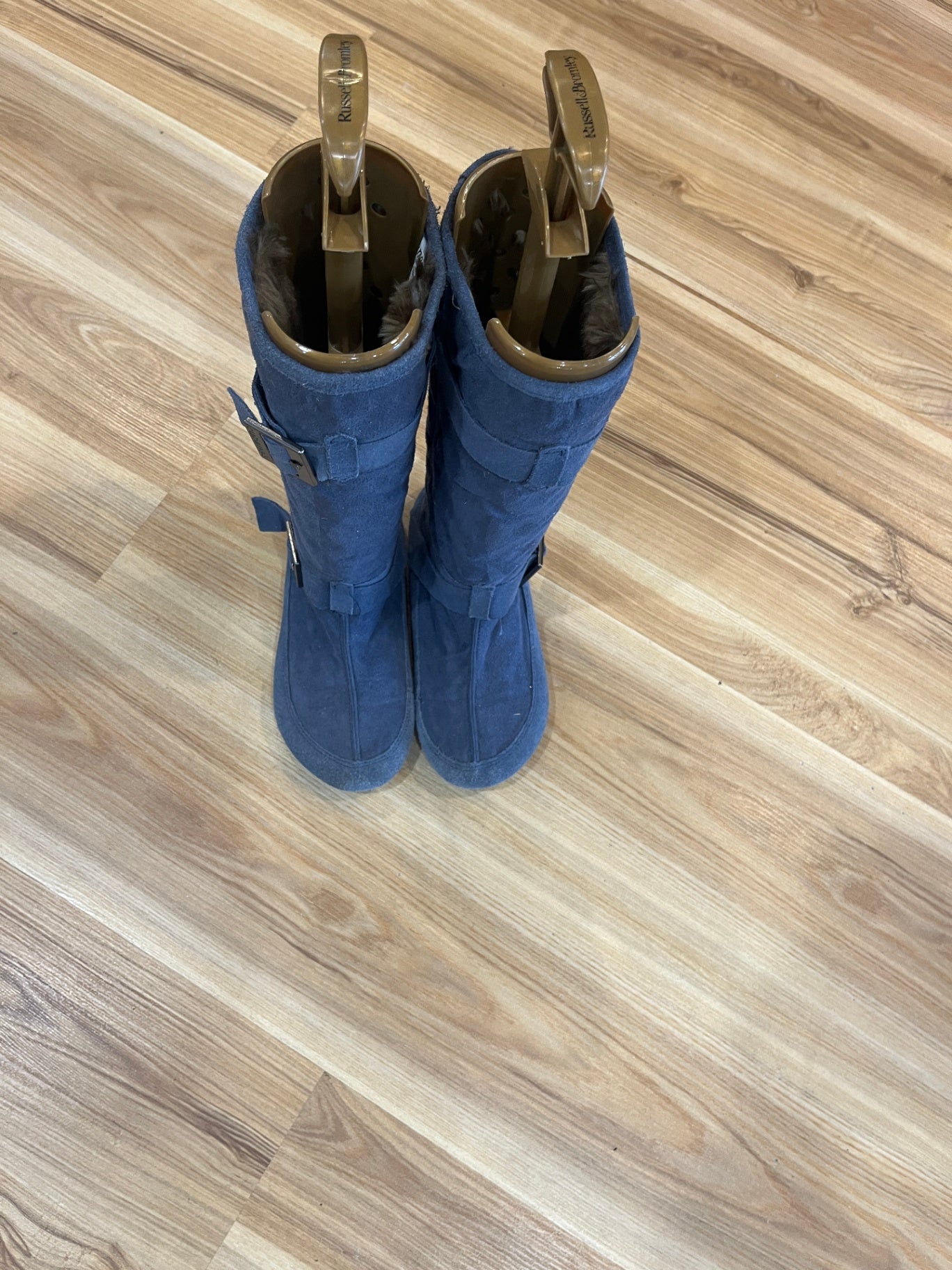 Cubanas Blue Faux Suede Boots – Size 37 | Chic Everyday Style