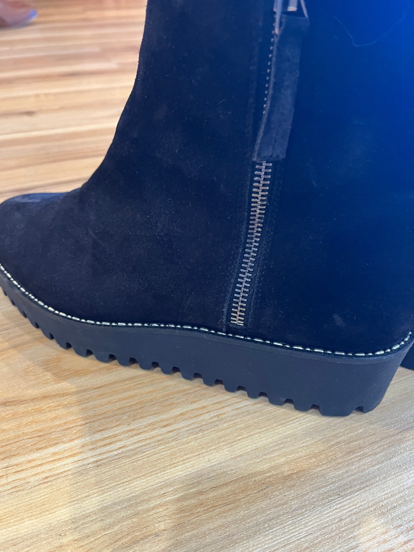 JEANNOT Black Suede Platform Ankle Boots | Made in Italy | EU 39.5