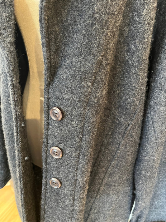 Concept 100% Boiled Wool Longline Coat – Grey | Size XL