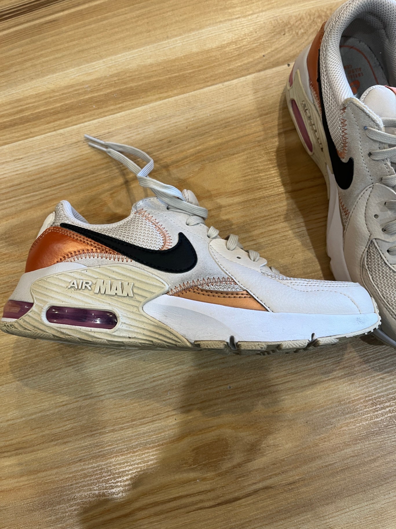 Nike Air Max Beige Lace-Up Sneakers | Size 37.5