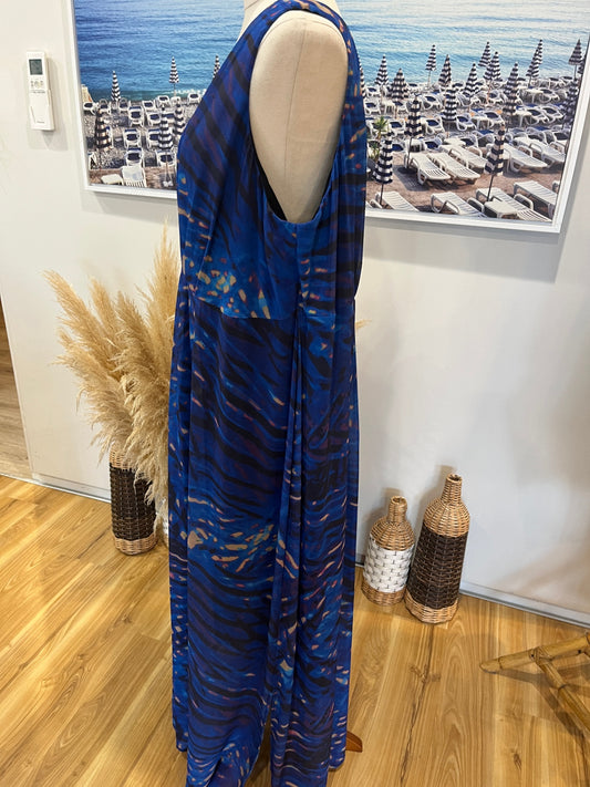 Autograph Watercolour Blue Dress Size 20