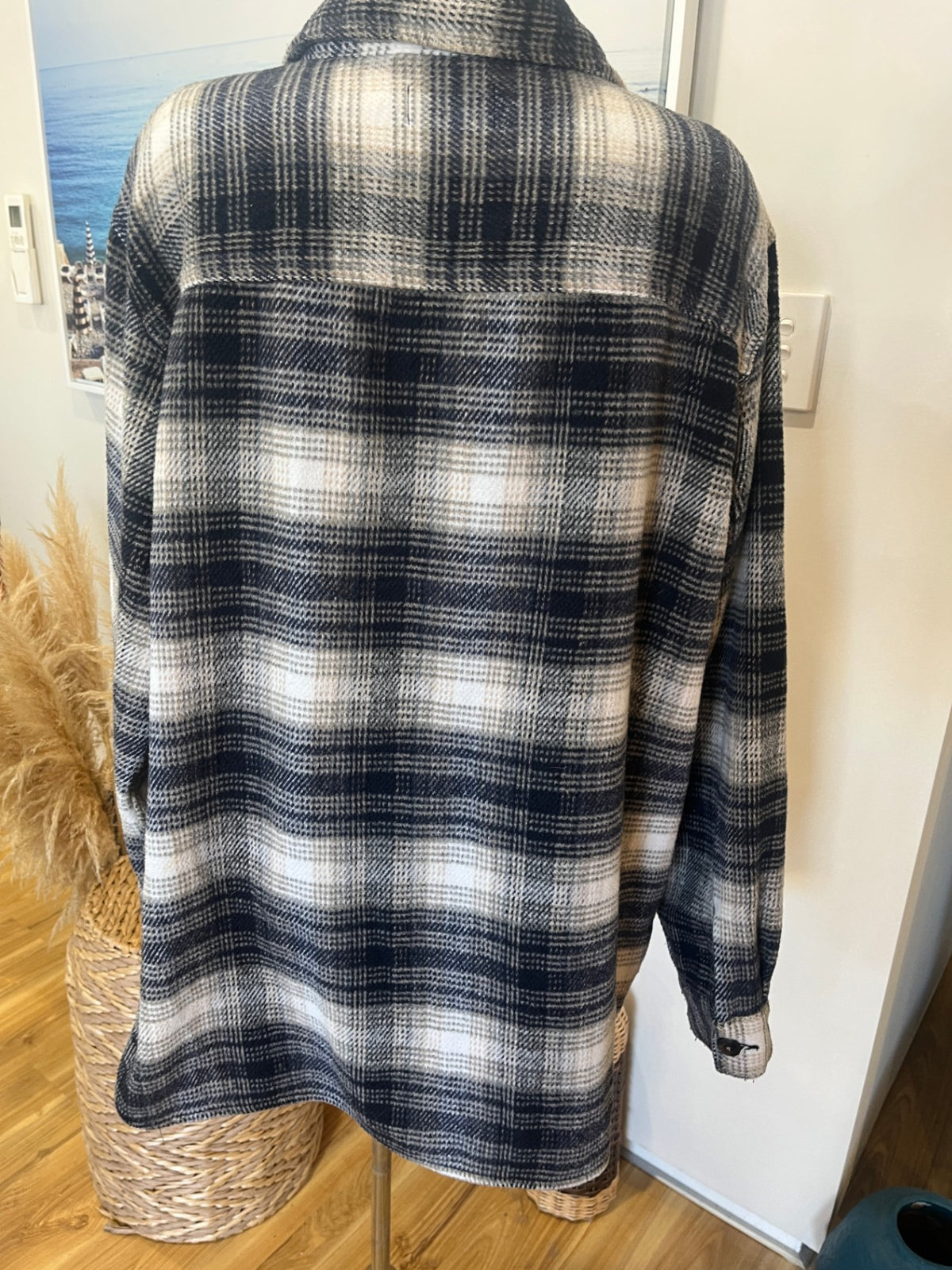 JACK & JONES Longsleeve Winter Shirt Blue Plaid XL