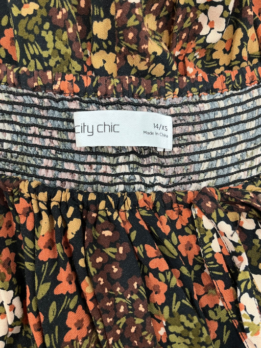 City Chic Multicolored Floral Dress – Size 14/XS