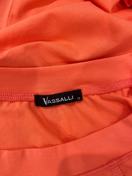 Vassalli Apricot Top – Boat Neck ¾ Sleeve Casual Chic | Size 10