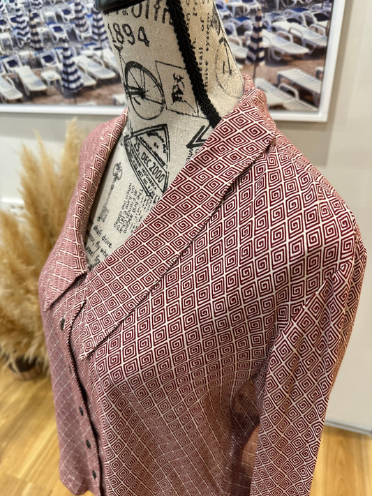 Vintage Blouse 10 Red and white