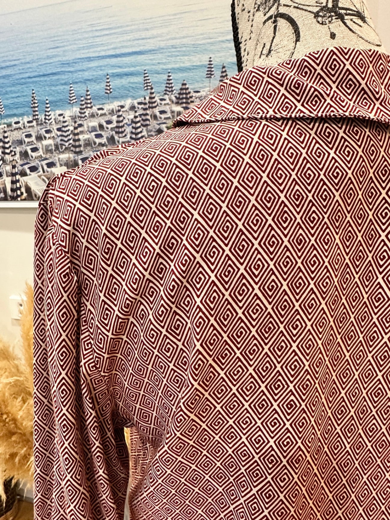 Vintage Blouse 10 Red and white