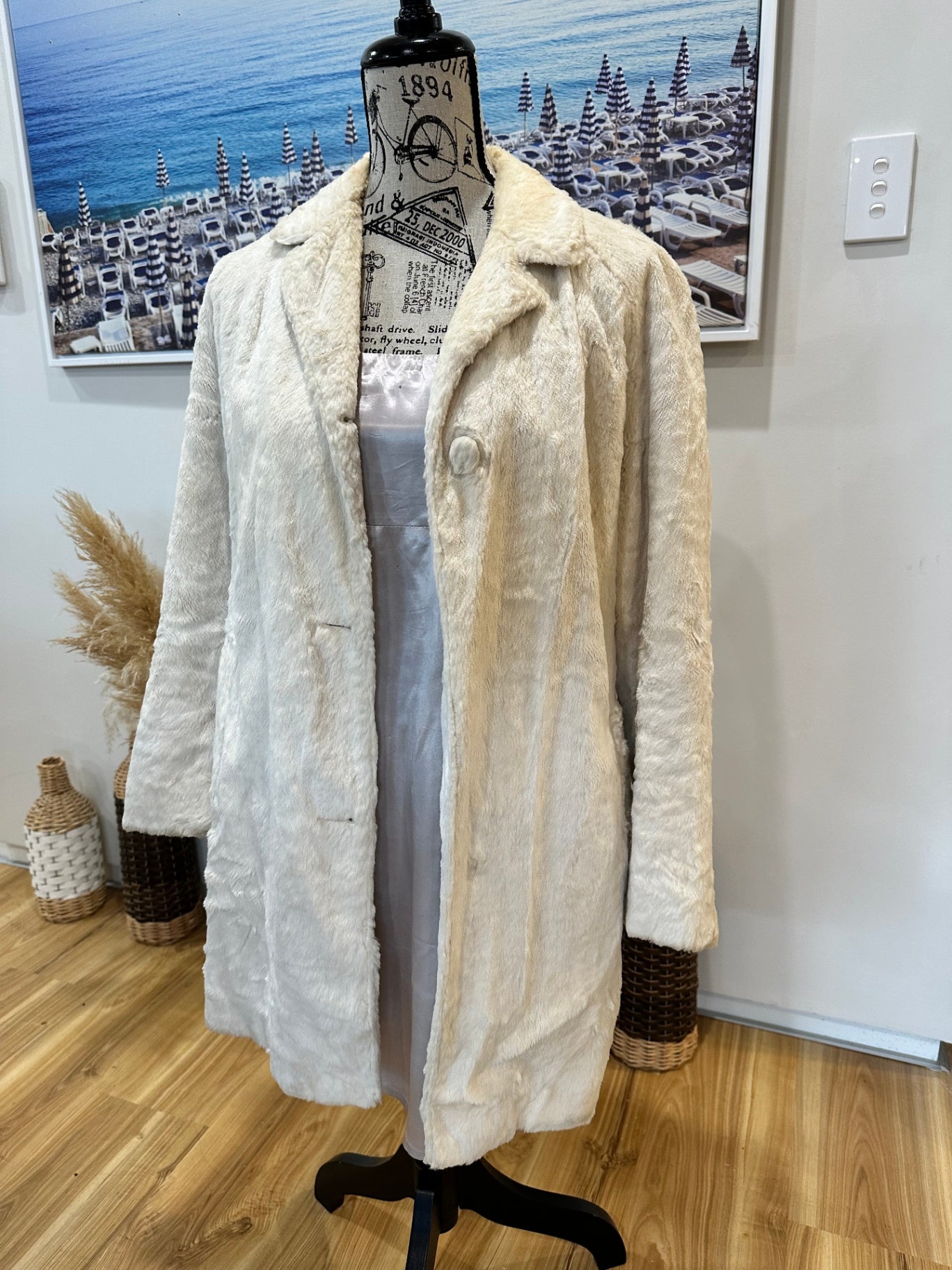 [SALE] Vintage - Faux Fur Coat - Small