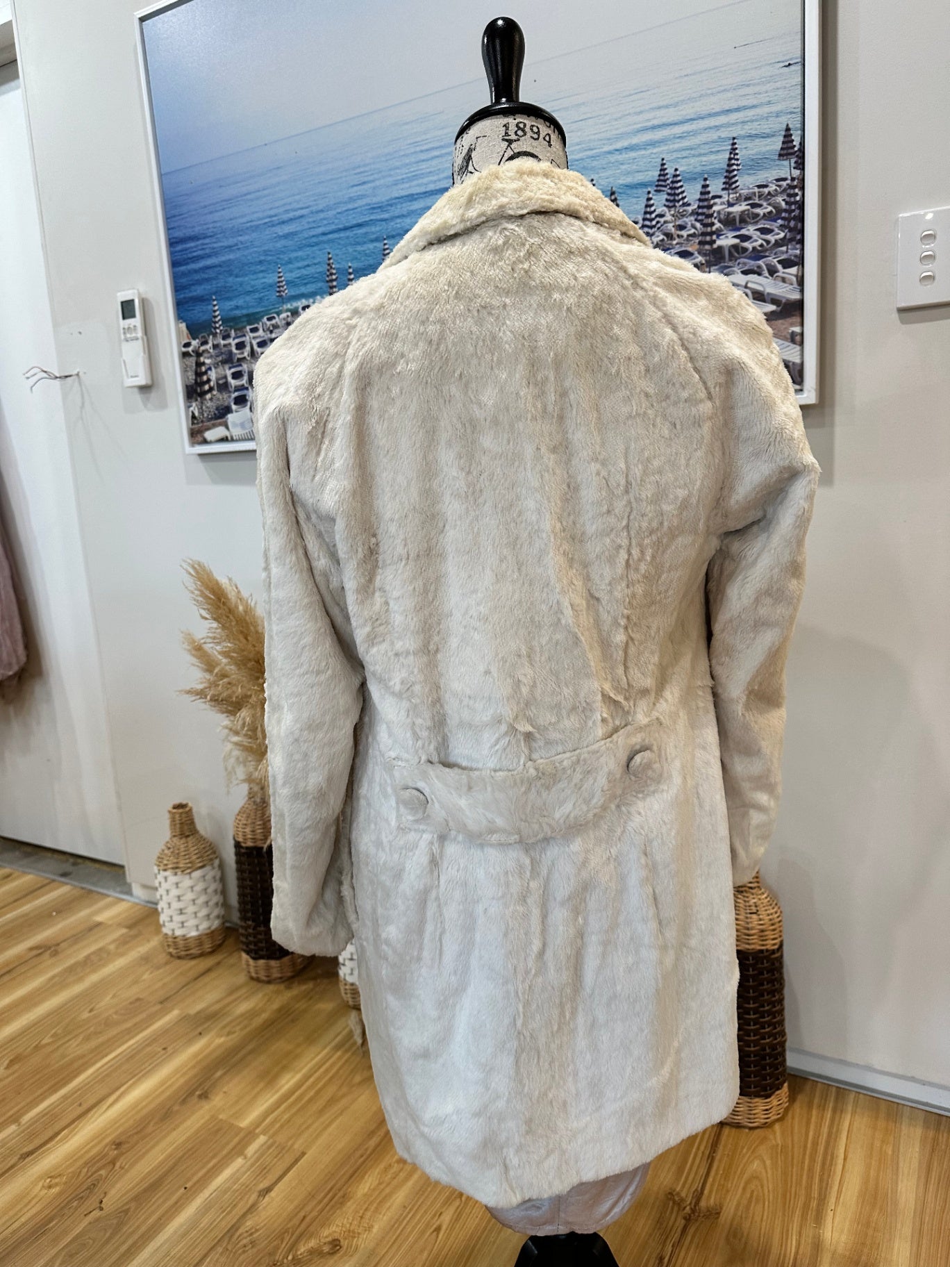 [SALE] Vintage - Faux Fur Coat - Small