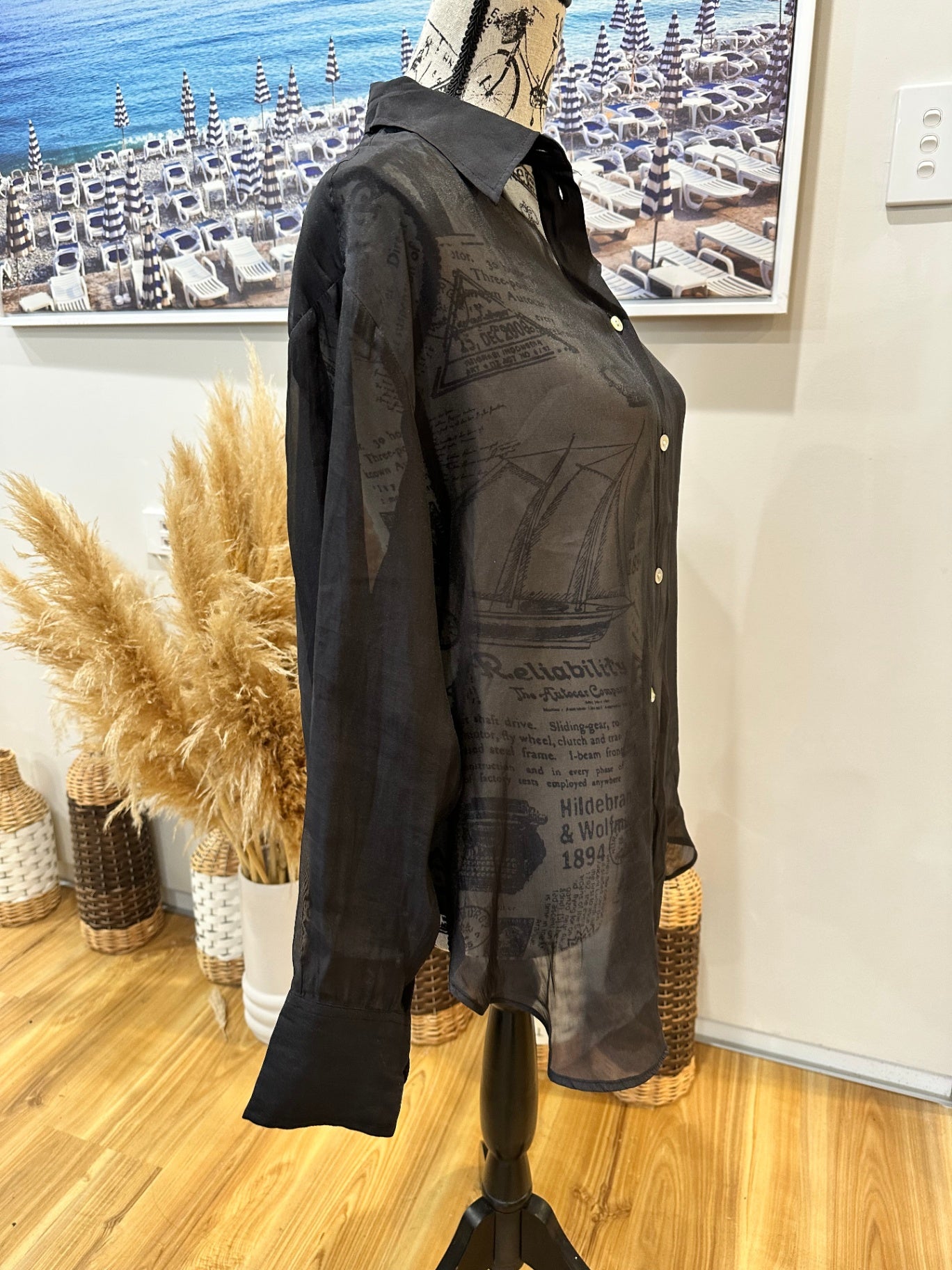 [SALE] H&M Shirt Small Black