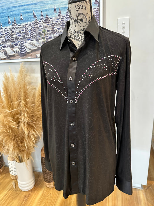 [SALE] Blouse Medium Black and Pink - Barbie-eque