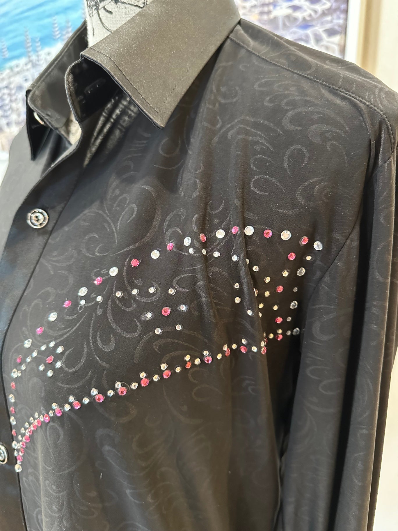 [SALE] Blouse Medium Black and Pink - Barbie-eque